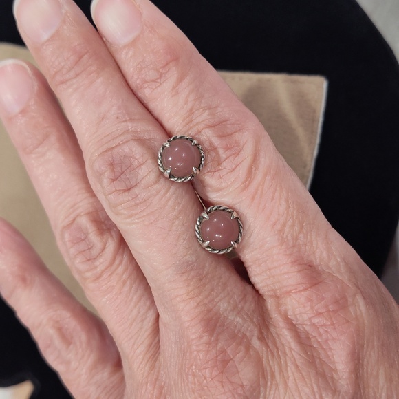 David Yurman Chatelaine Guava Quartz Stud Earrings - Picture 11 of 13